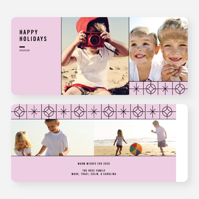 Reach for the Stars Holiday Card - Purple