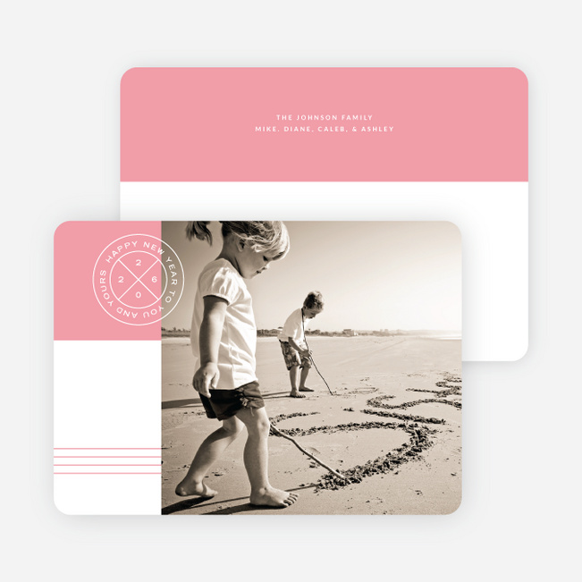 Simple Seal New Year Cards - Pink