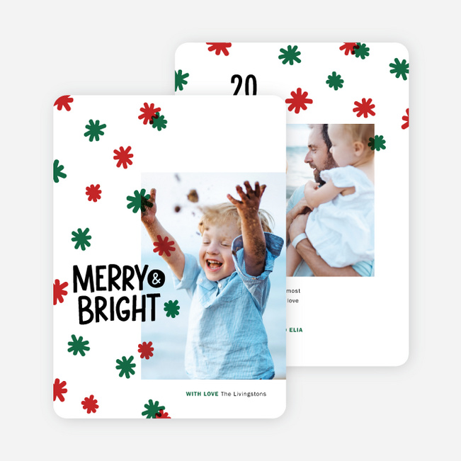 Merry Confetti Holiday Cards and Invitations - Multi