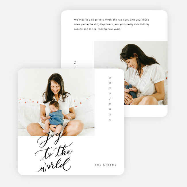 Minimal & Beautiful Christmas Cards - White