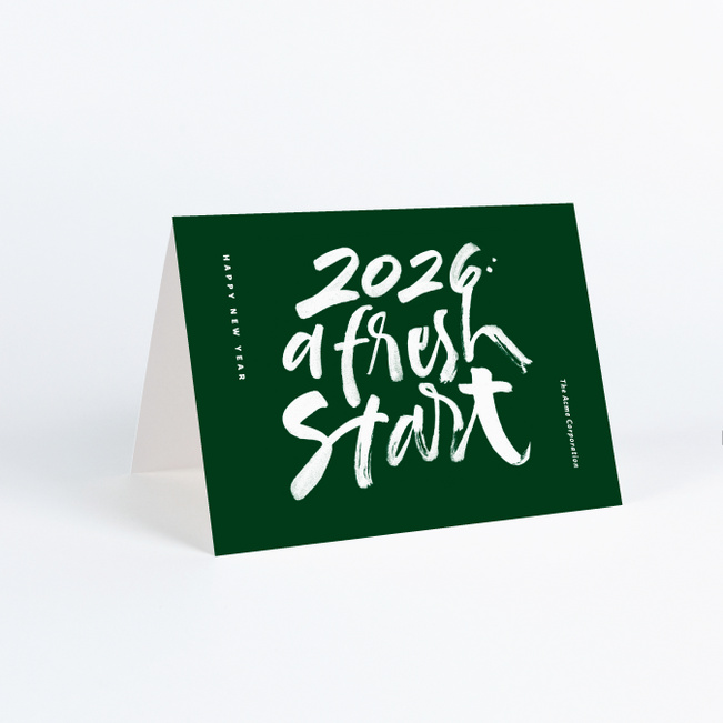 Bold Start Business and Corporate Holiday Cards - Green