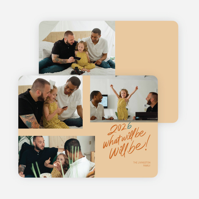 What Will Be New Year Cards and Invitations - Orange