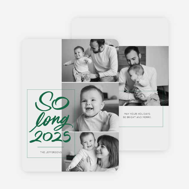 Say So Long Holiday Cards and Invitations - Green