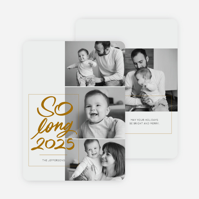 Say So Long Holiday Cards and Invitations - Yellow