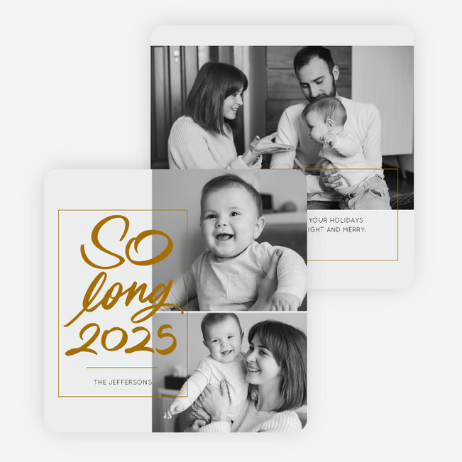 Say So Long Holiday Cards and Invitations - Yellow