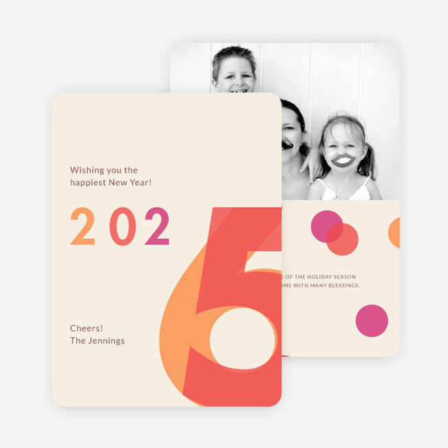 Changing Years New Year Cards - Beige