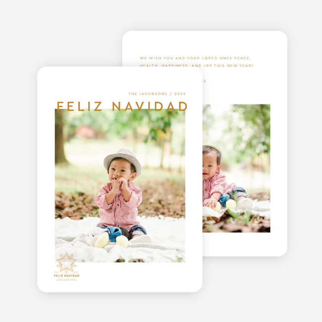 Festive Stamp Christmas Cards - Yellow