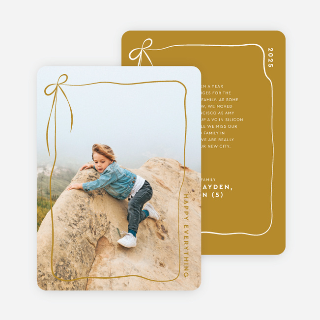 Biggest Present Holiday Cards and Invitations - Yellow