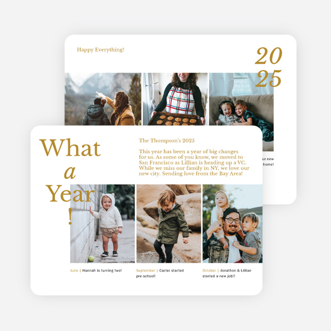 Happy Flashback Holiday Cards and Invitations - Yellow