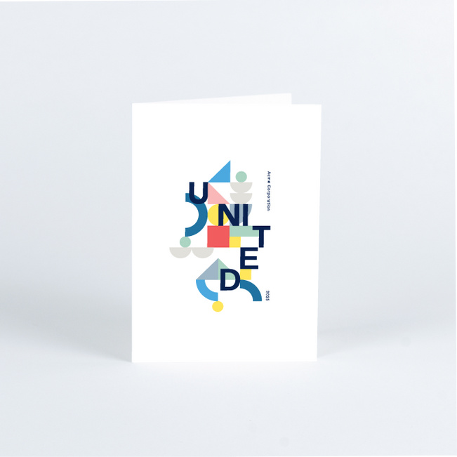 Unified Shapes Business and Corporate Holiday Cards - Multi