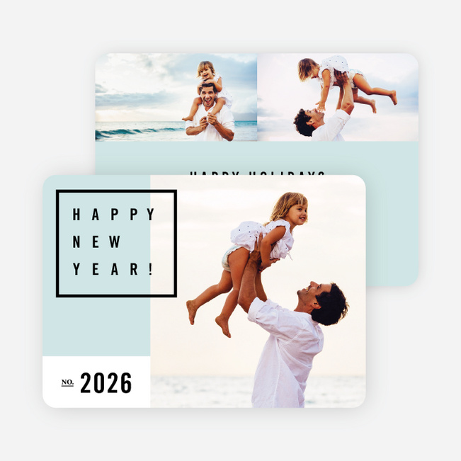 Be Modern New Year Cards - Blue