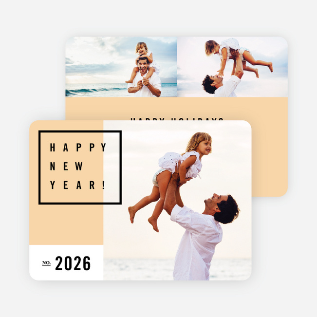 Be Modern New Year Cards - Orange