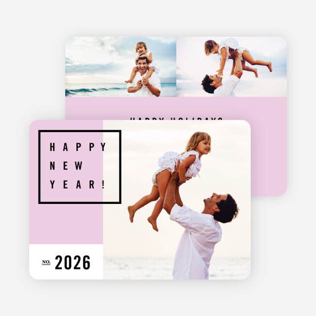 Be Modern New Year Cards - Purple
