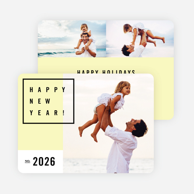 Be Modern New Year Cards - Yellow