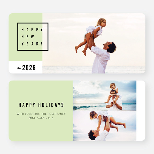 Be Modern New Year Cards - Green
