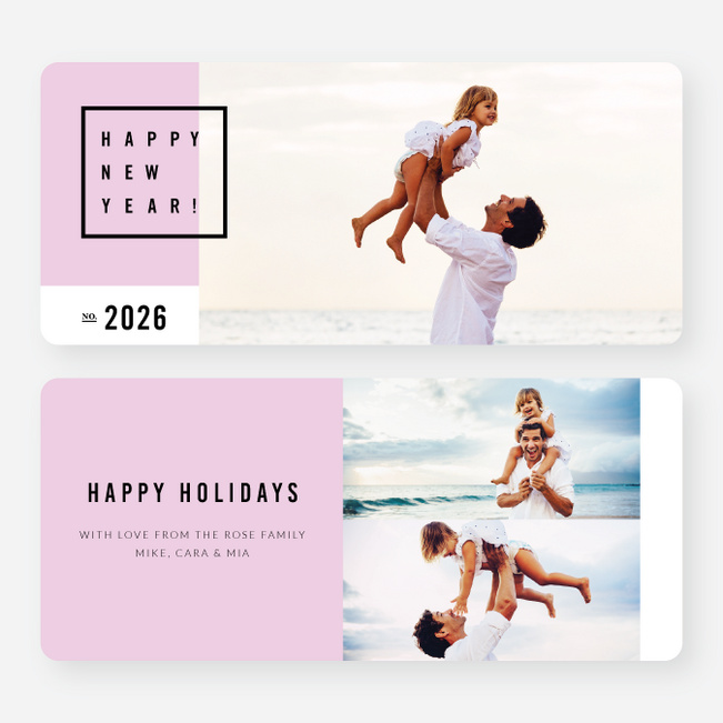 Be Modern New Year Cards - Purple
