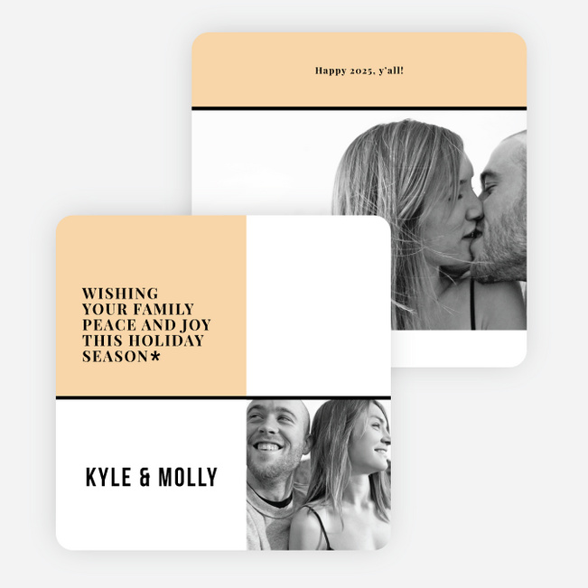 Modern Togetherness Holiday Cards - Orange