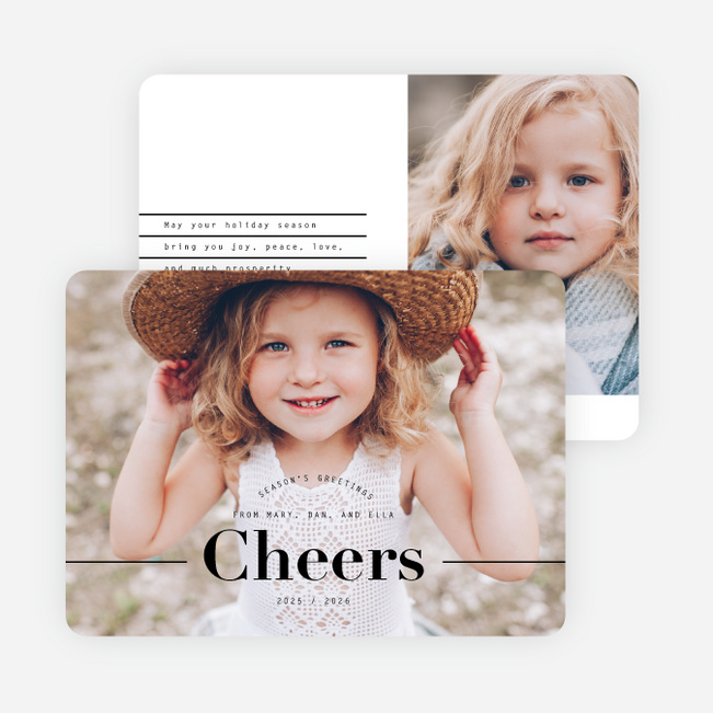 Rejoice Now Christmas Cards - Black