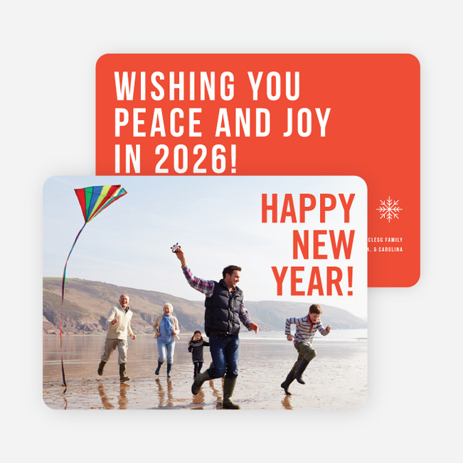 Big Wishes New Year Cards - Red