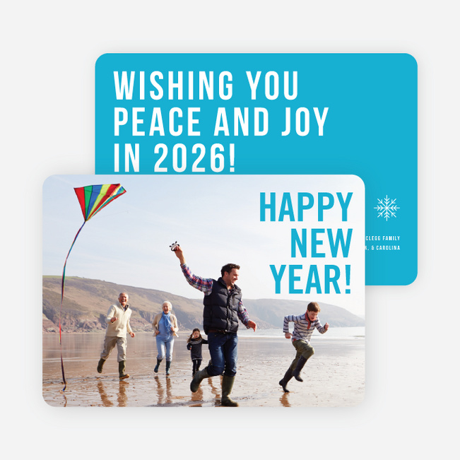 Big Wishes New Year Cards - Blue