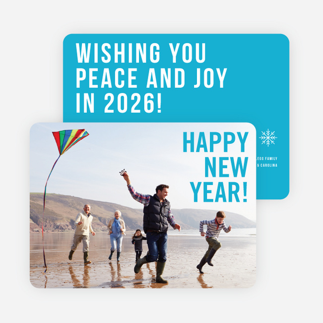 Big Wishes New Year Cards - Blue