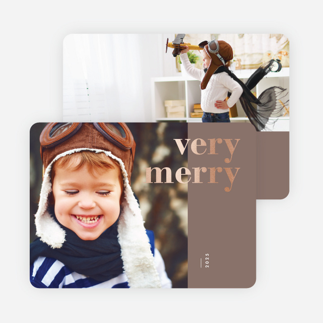 Foil Wishes Christmas Cards - Gray