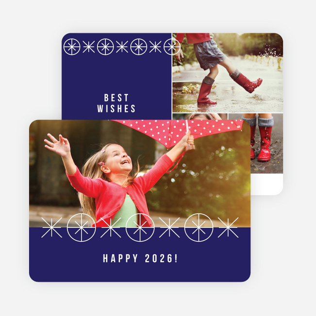 Ornaments Galore New Year Cards - Blue