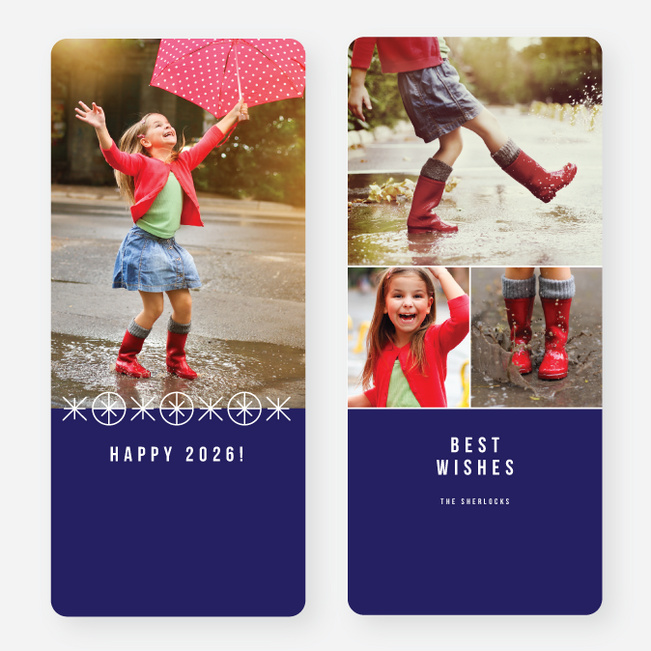 Ornaments Galore New Year Cards - Blue