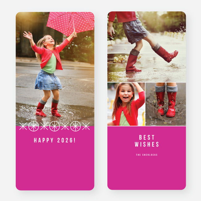 Ornaments Galore New Year Cards - Pink