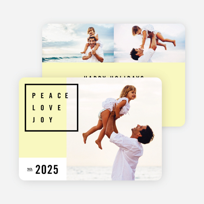 Simply Stated Holiday Cards - Yellow