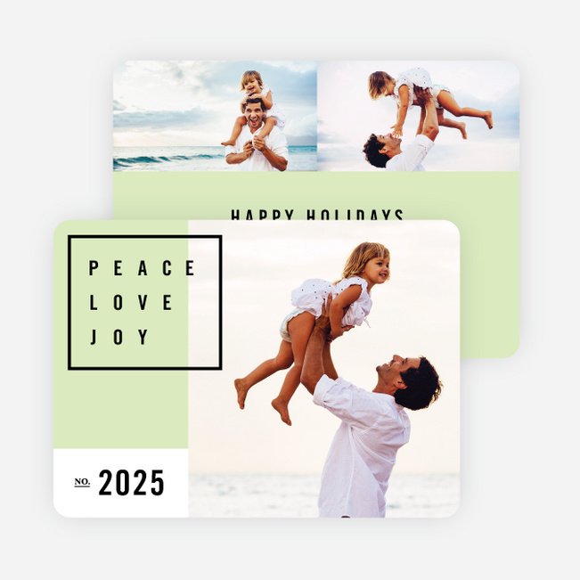 Simply Stated Holiday Cards - Green