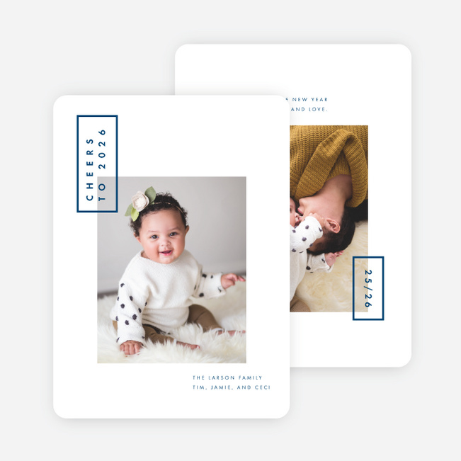 Brightness Wrapped Up Holiday Cards - Blue