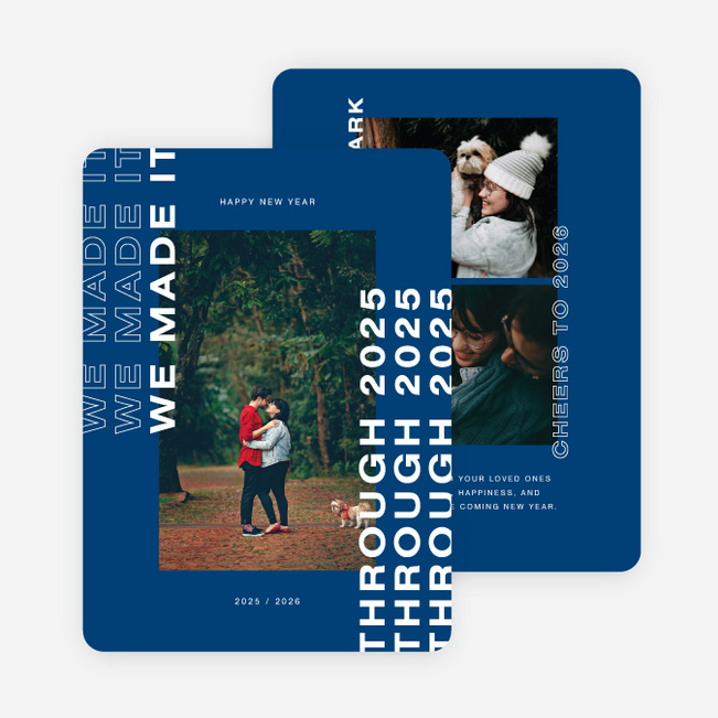 Made it Through New Year Cards and Invitations - Blue