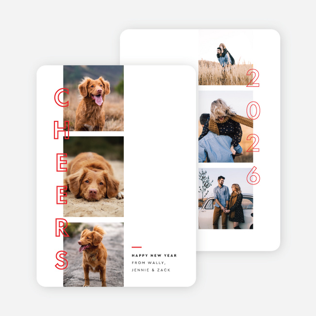Bark About It Pet Holiday Cards - Red