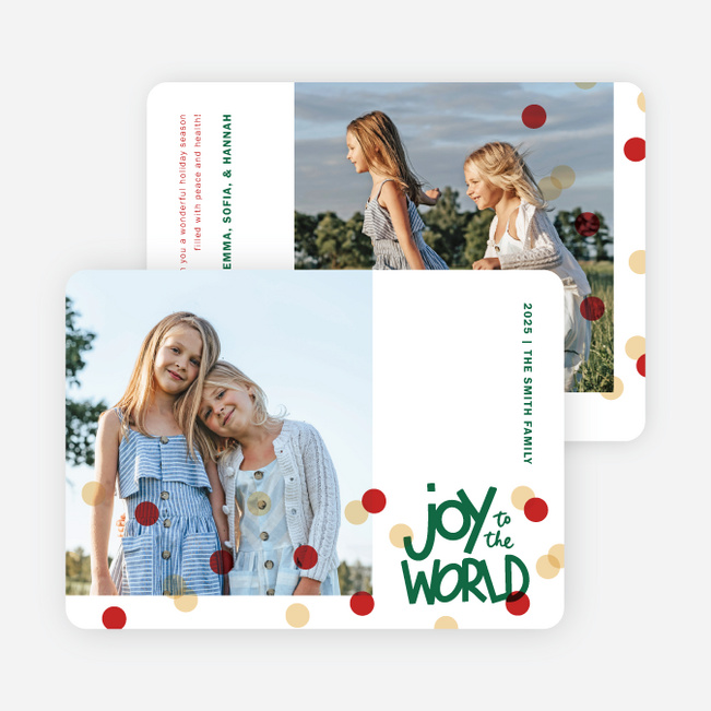Joyous Polka Dots Holiday Cards and Invitations - Multi