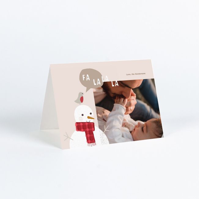 Friendly Snowman Holiday Cards and Invitations - Beige