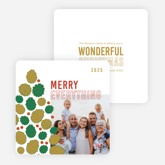 Tree Assemblage Christmas Cards - Multi