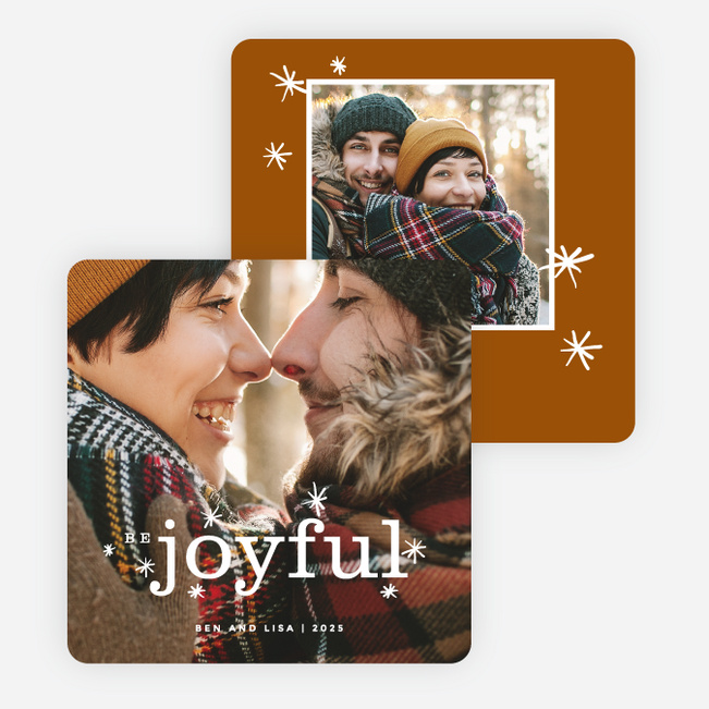 Be Joyful Holiday Cards - Brown