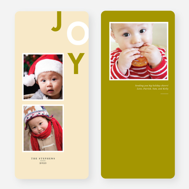 Playful Joy Holiday Cards - Yellow