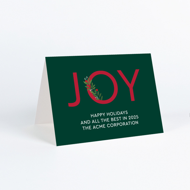 Simply Joy Corporate Holiday Cards & Corporate Christmas Cards - Green