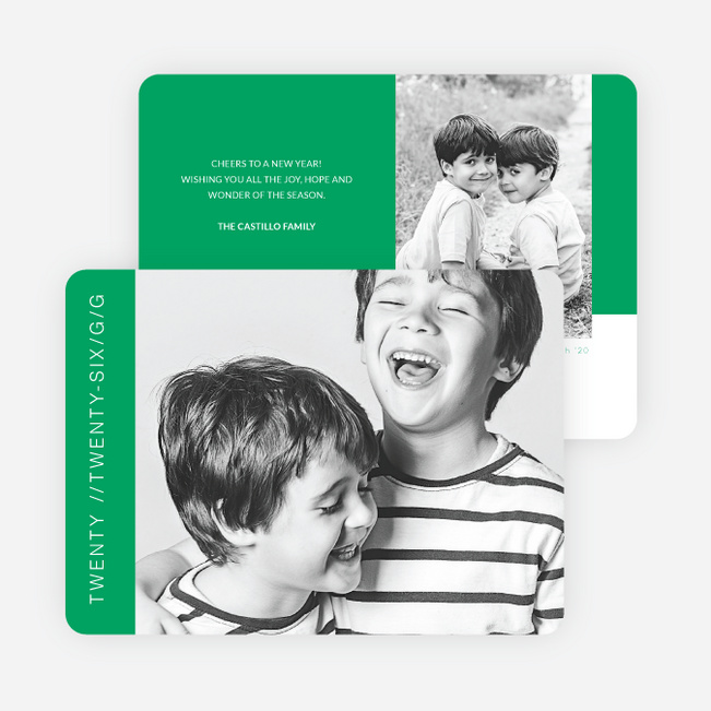 Bold New Year’s Cards - Green