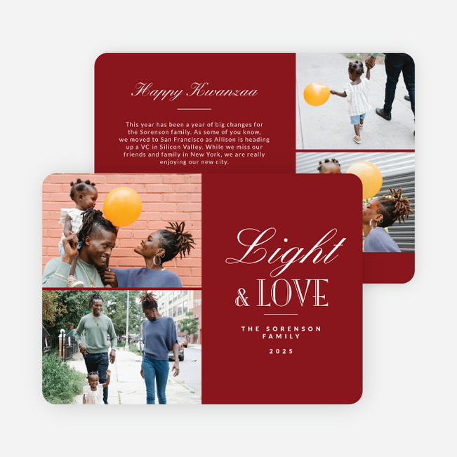 Blissful Wishes Kwanzaa Cards - Red