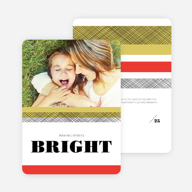 Making Spirits Bright Christmas Card - Green
