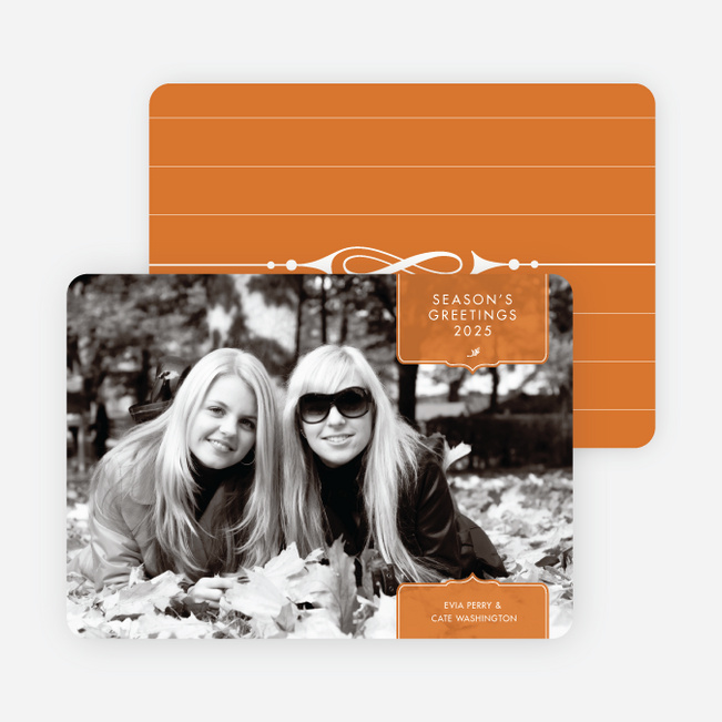 Modern Traditionalist Holiday Photo Cards - Cinnamon