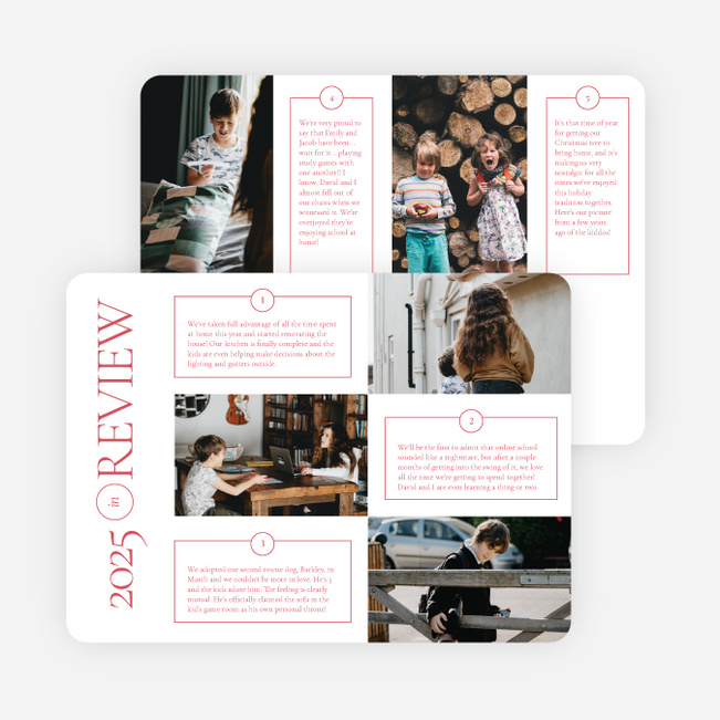 Neat Boxes Holiday Cards and Invitations - Red