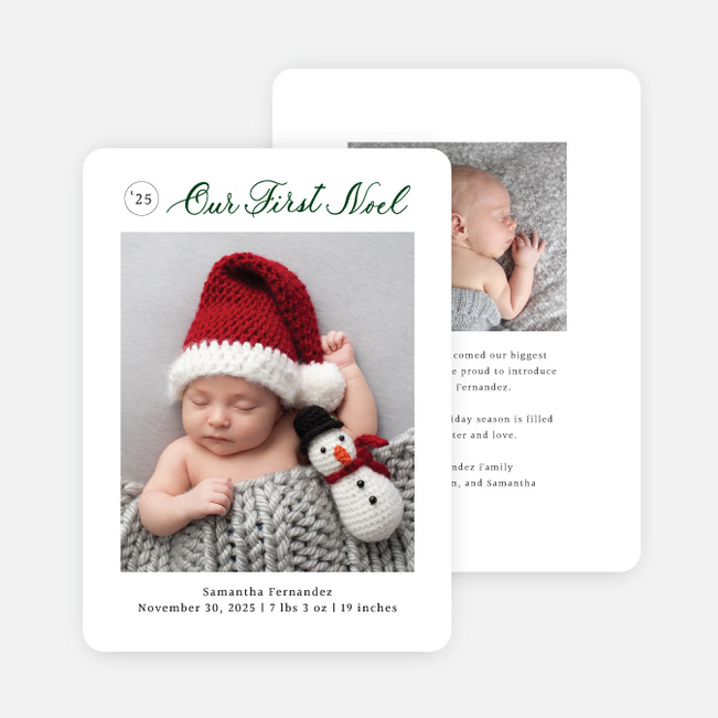 Our First Noel Christmas Cards - Green