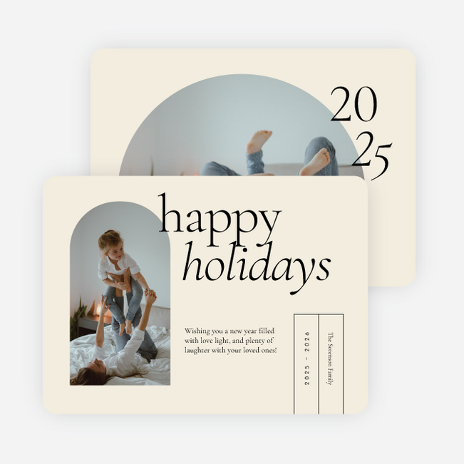 Over the Horizon Holiday Cards and Invitations - Beige