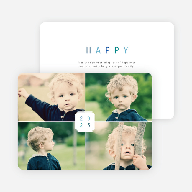 A Plaque for the New Year Cards - Blue