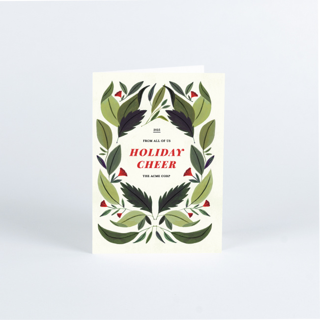 Leafy Frame Business and Corporate Holiday Cards - Multi