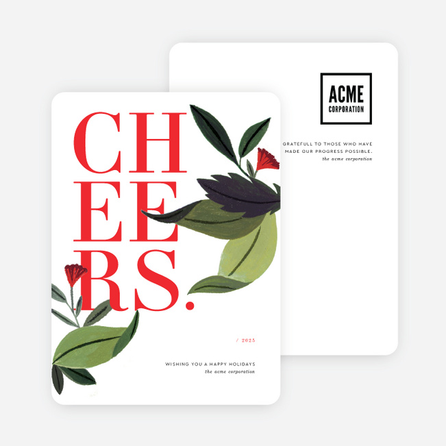 A Leafy Story Business Holiday Card - Multi